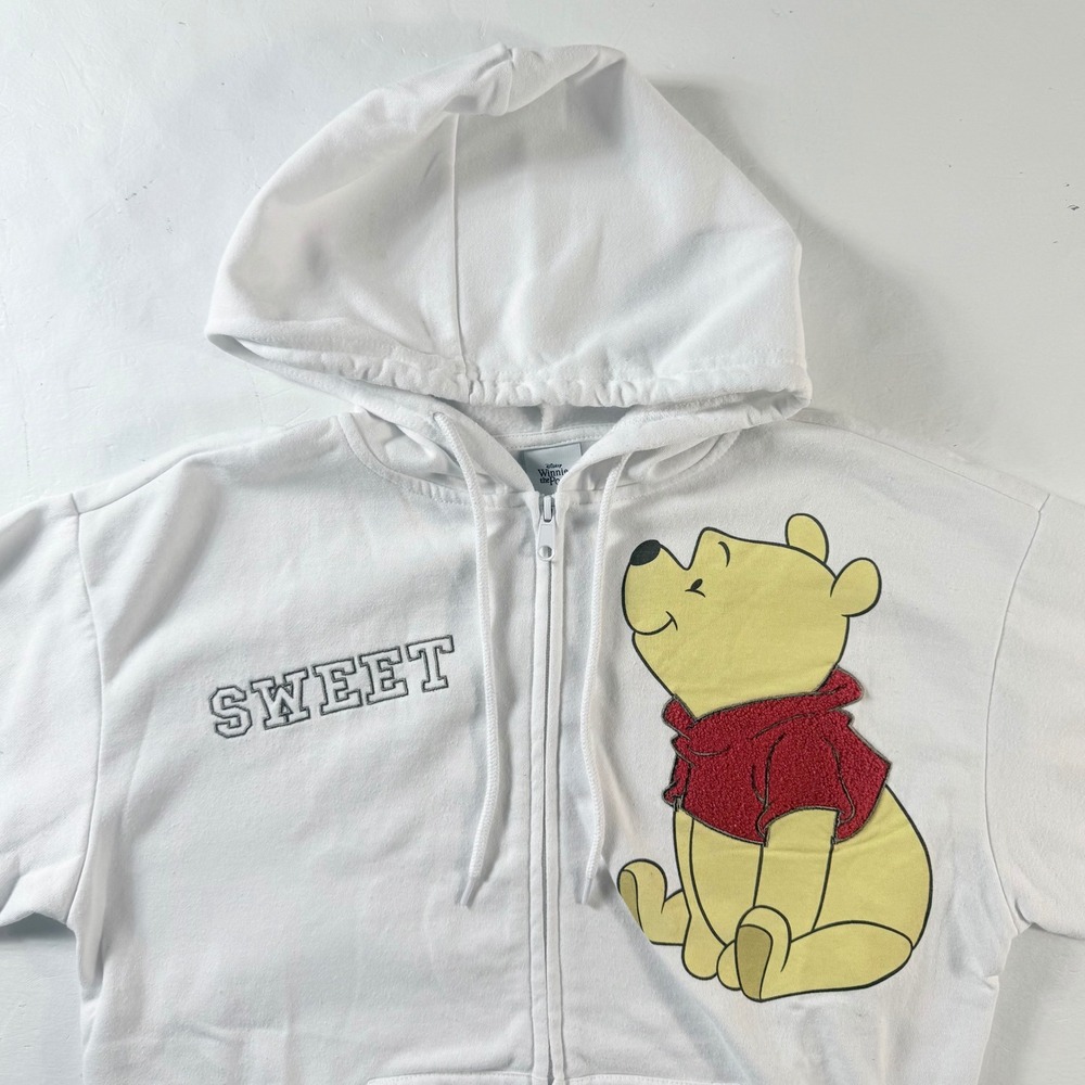 Disney Winnie the Pooh Full Zip Hoodie Sweet Piglet Tigger Eeyore Women's Medium